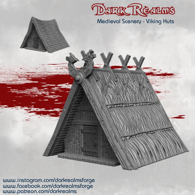 Dark Realms Medieval Scenery - Viking Huts