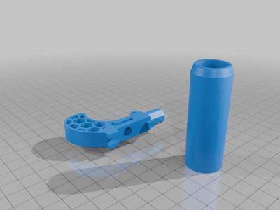 Clothespin Pistol for 6mm Airsoft Bullets Silencer + gun