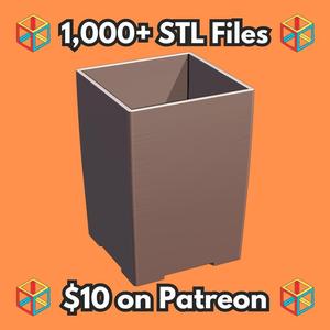 Modern Tall Planter for Bonsai and Greenery MineeForm FDM 3D Print STL File