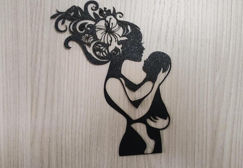 Mother with child 2d wallart - Mom's day   