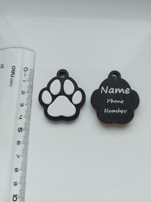 Paw dog name tag