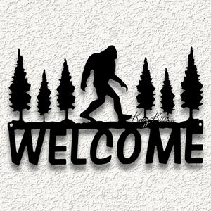 bigfoot welcome squat WALL ART HOME DECORtl
