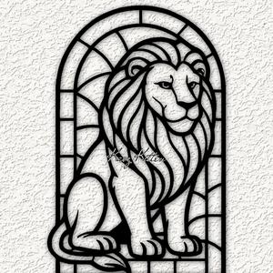 glass lion 6 wall art home decor