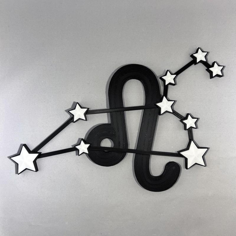Leo Zodiac Constellation – 3D Printable Leo Art STL Files - NO AMS - COMMERCIAL LICENSE