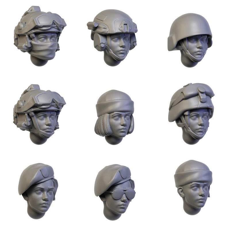 Army girl heads
