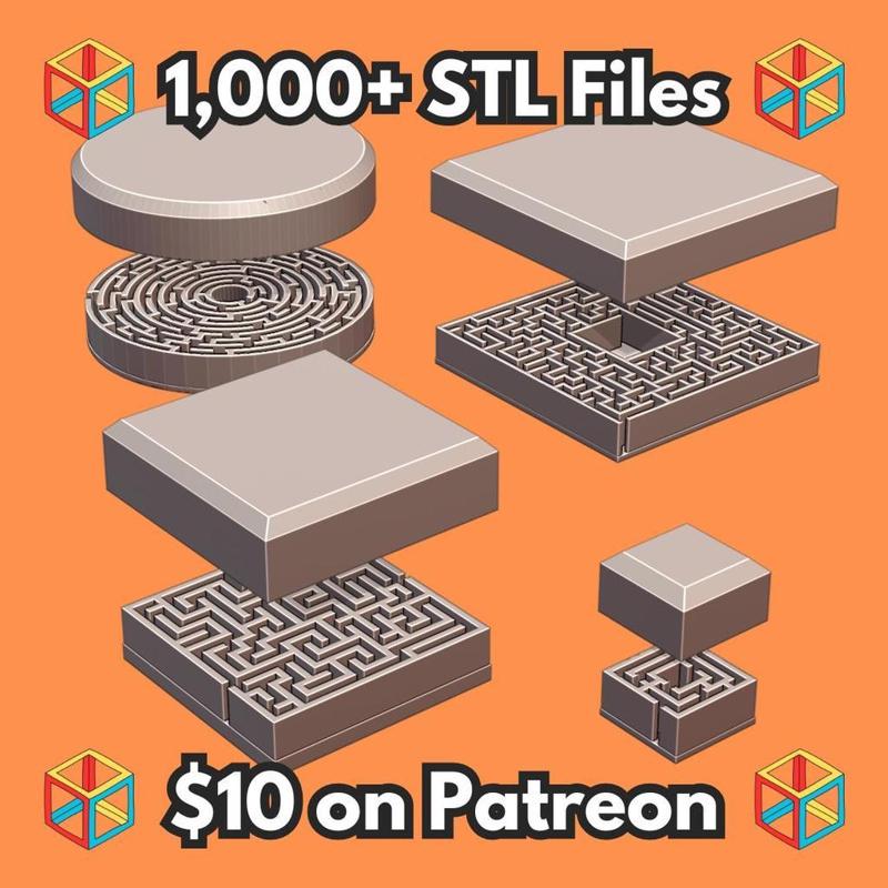 Slime Mold Non-Neural Intelligence Maze Set Educational Model MineeForm FDM 3D Print STL File