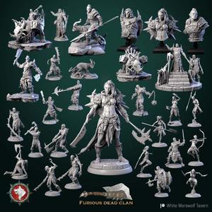 'Furious Dead Clan' October 2022 release 24 STL's miniatures pre-supported