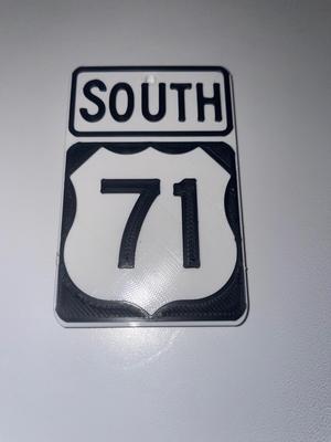 South 71 Highway Keychain