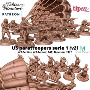 US paratroopers ww2 x11 serie 1 - 28mm for wargame