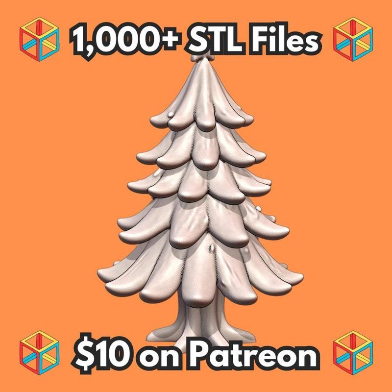 Cozy Christmas Tree with Snowy Branches for Holiday Decor MineeForm FDM 3D Print STL File
