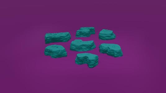 Craggy Rock Formations – Modular Wargaming Terrain for Tabletop Miniatures