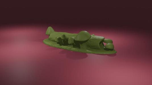 Woodland Mushroom Log – 3D Printable Fantasy Terrain STL for RPG, Tabletop, and Diorama Scenes