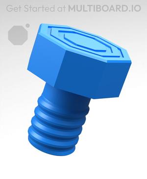 20 mm Mid Thread, Plain Head, Shank Bolt