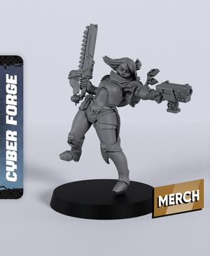 Officer Rukia - With Free Cyberpunk  - Sci-Fi Gift Ideas for RPG and Wargamers