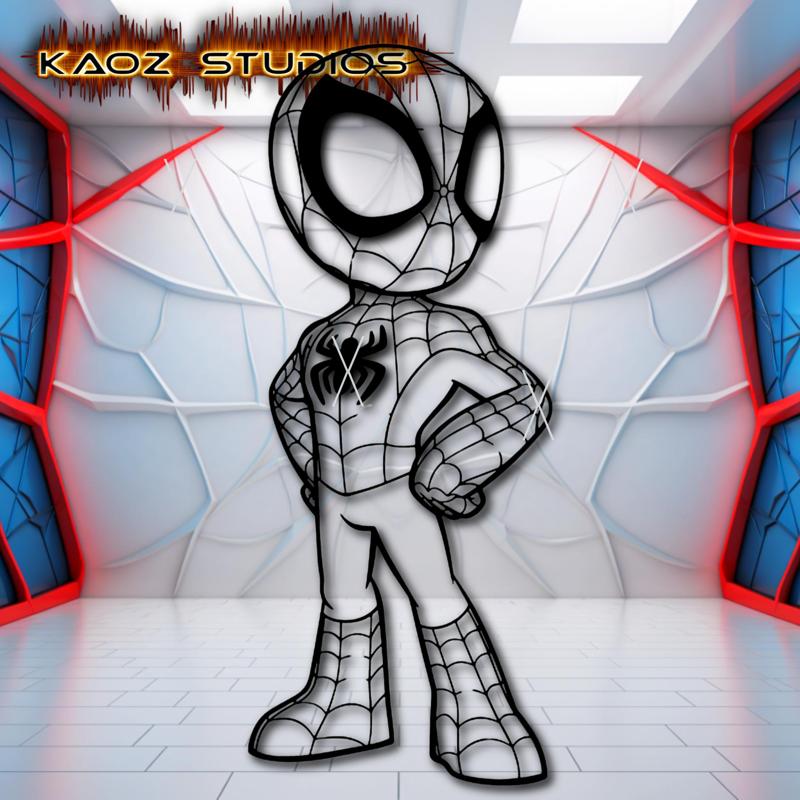 spiderman chibi wall art spidey wall decor marvel fan art