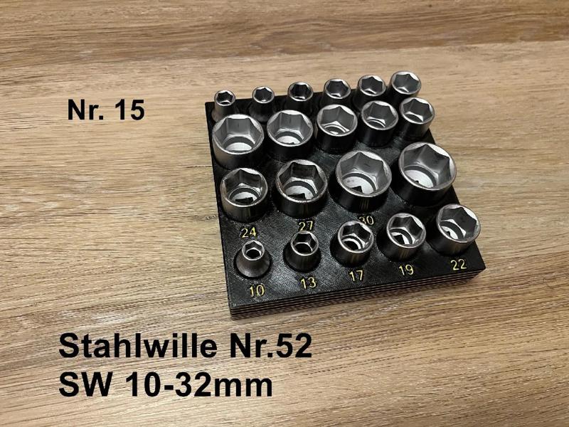 Stahlwille Schubladen-Einsatz   für   1/2" 6kt Stecknüsse - 10-32mm   
