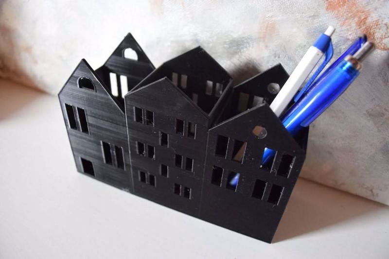 pencil holder house candle light box home
