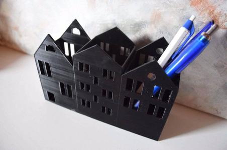pencil holder house candle light box home