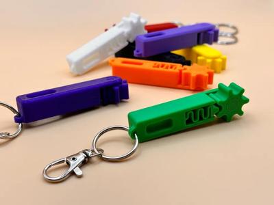 Gear Click Fidget Keychain (Print-In-Place)