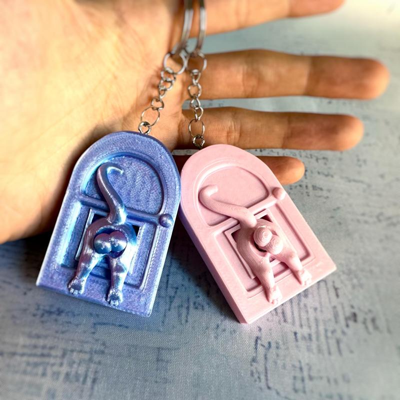 "Too Fluffy to Fit" Keychain