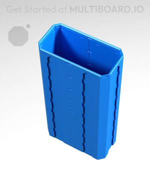 2x1x4 - Topped Multipoint Rail - Universal Click-In Multibin Shell Extension