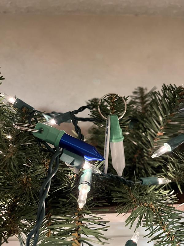 Christmas Light Bulb Keychain and Ornament or Earrings