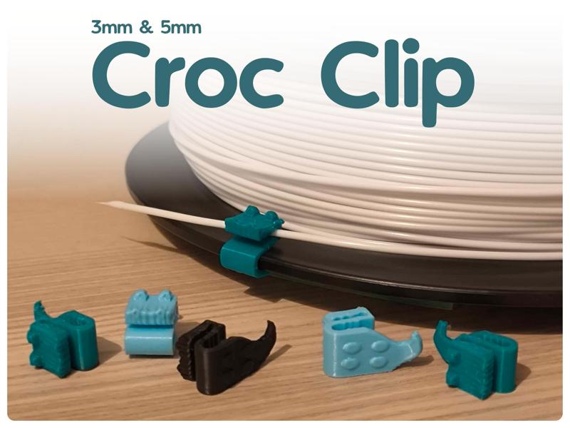 Croc Clip - Filament Clip (3mm & 5mm versions)