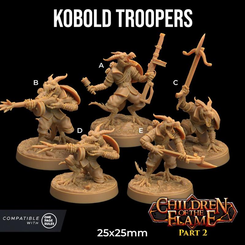 Kobold Troopers - Kobold Ground Troops | PRESUPPORTED | Children of the Flame Part 2