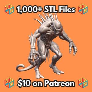 28mm Sci-Fi Bioengineered Horror for Tabletop Gaming MineeForm FDM 3D Print STL File