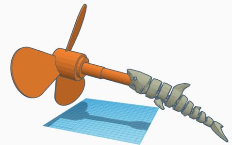 Articulated Shark With Wind Spinner V2.0
