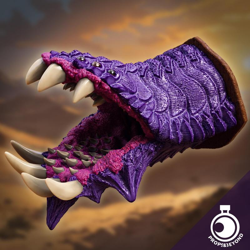 Purple Worm Head - Monster Trophy