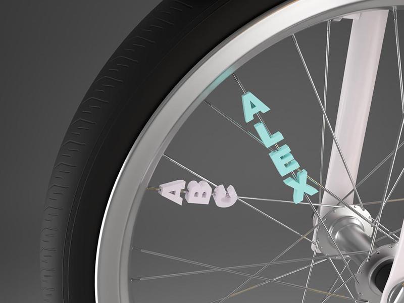 Bike Spoke Beads Letters