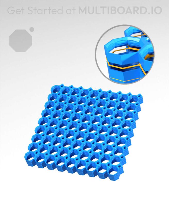 9x9 Multiboard Core Tile - x4 Multi-Material Stack