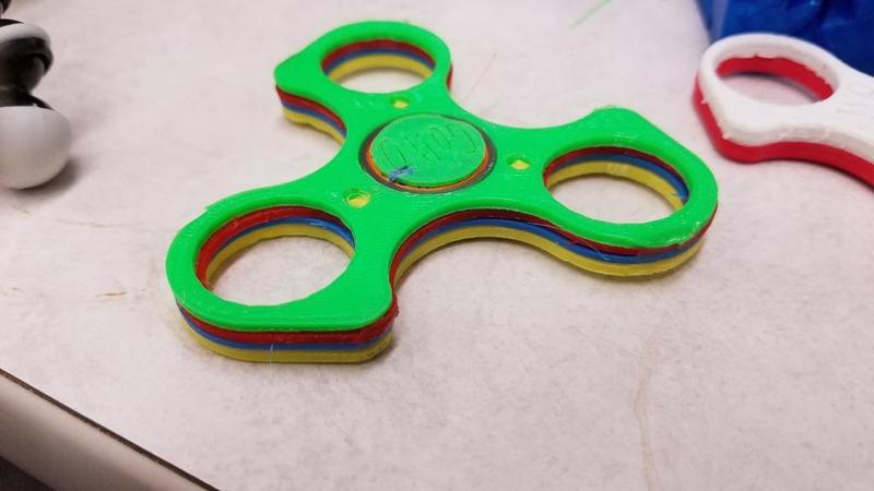 Multi-Colored Tri Spinner
