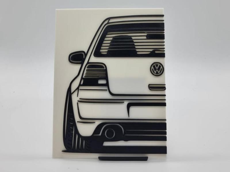2D Wall Art VW Golf 4 GTI R32