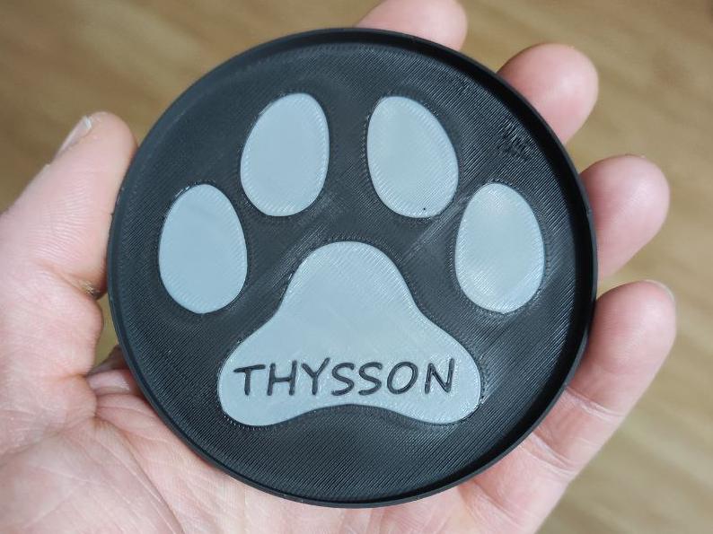 PET-PAW PRINT AIR FRESHENER HOLDER-YOUR NAME