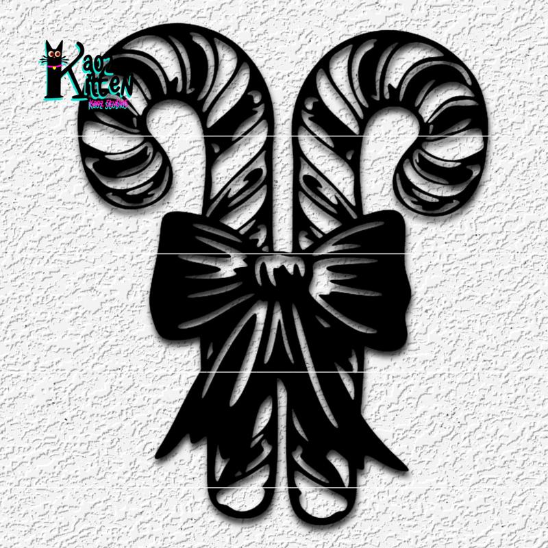 candy canes wall art christmas candy decor