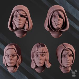 War Sisters Head Bits  Great Martyrs  Set x5