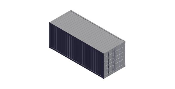 1/110 Scale 20 Foot Shipping Container.stl