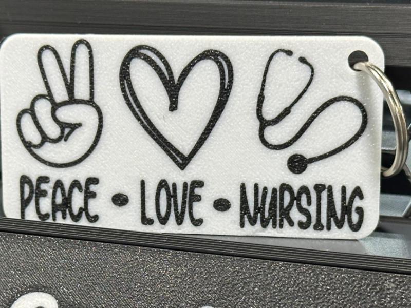 Peace Love Nursing Keychain - Luggage Tag