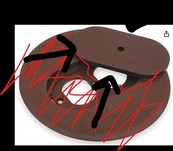 Floor electrical box cover center piece