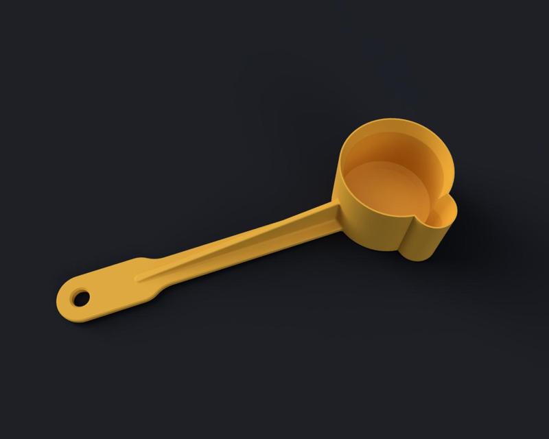 Spoon with pour spout