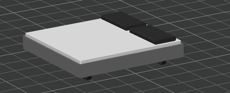 Dopelbett Maßstab 1:100 (2,0mx2,0m)