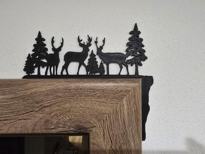 Christmas landscape door corner decoration