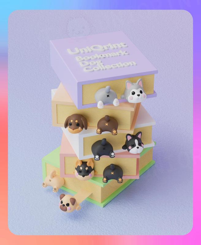 Animal Bookmark Dog Collection (Multicolor)