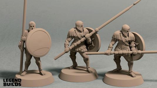 Realm of Eros Soldiers with Longspears (3 miniatures)
