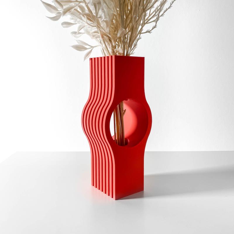 The Nallo Vase, Modern and Unique Home Decor for Dried and Preserved Flower Arrangement  | STL File