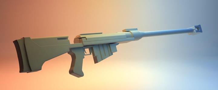 anti material rifle with moving parts 