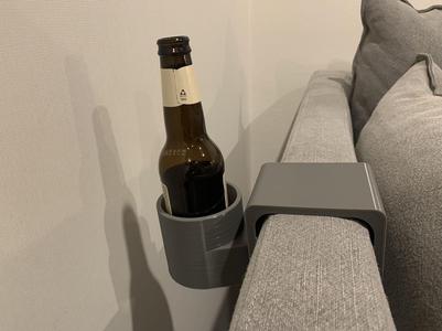 Narrow sofa armrest beer/drink holder