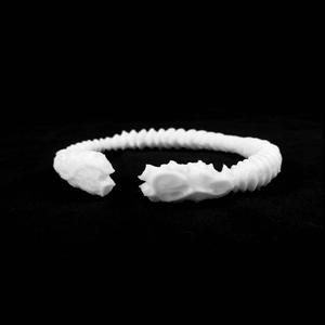 Silver bracelet with foliate motifs at The British Museum, London